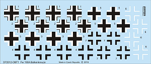 Decal 1/72 Fw 190A Balkenkreuze (EDU)