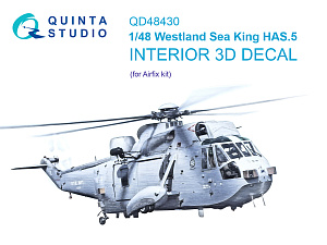 Westland Sea King HAS.5 3D-Printed & coloured Interior on decal paper (Airfix)