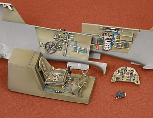 Additions (3D resin printing) 1/48 Messerschmitt Bf-109E cockpit set (HAS/TAM)