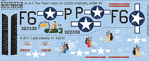 Decal 1/72 Douglas A-26C Douglas invader (Kits-World)