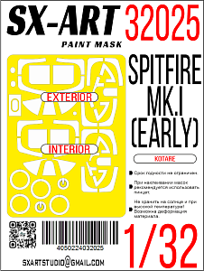 Paint Mask 1/32 Spitfire Mk. I (Early) (Kotare)