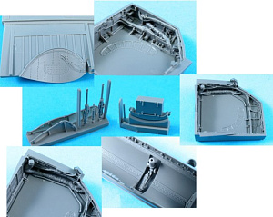 Additions (3D resin printing) 1/32 Sukhoi Su-27 Flanker B wheel bay (designed to be used with Trumpeter kits) 