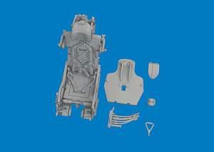 Additions (3D resin printing) 1/48 Mikoyan MiG-21F ejection seat with integral seat belts 3D-Printed 1/48 (designed to be used with Eduard kits)