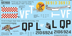 Decal 1/32 North-American P-51B Mustang (2) (Kits-World)