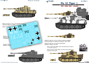 Decal 1/35 Pz VI Tiger I - Part I 501,502,505, sPzAbt (Colibri Decals)