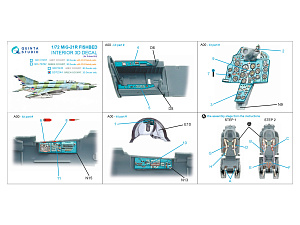 MiG-21R (Green panels) 3D-Printed & coloured Interior on decal paper (Eduard)
