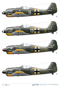 Decal 1/48 Fw-190 A3 JG 51 part II (Colibri Decals)