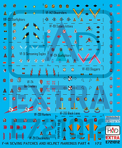 Decal 1/72 F-14 Helmet & dress sewing markings Vol.4 (HAD)