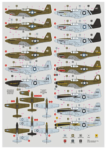 Decal 1/72 23rd FG North-American P-51A/P-51B/P-51C & F-6C Mustang (DK Decals)