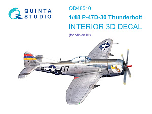 P-47 D-30 3D-Printed & coloured Interior on decal paper (Miniart)