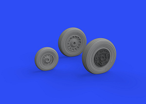 Additions (3D resin printing) 1/72 Blackburn Buccaneer S.2C wheels with weighted tyre effect (designed to be used with Airfix kits) 