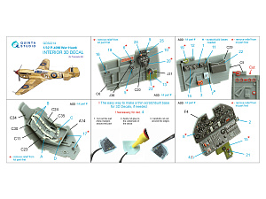 P-40M WarHawk 3D-Printed & coloured Interior on decal paper (Trumpeter)