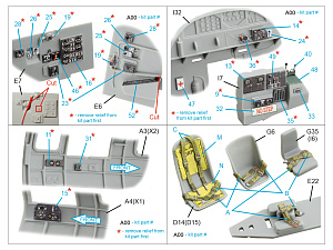 Boeing B-17F 3D-Printed & coloured Interior on decal paper (HK models, Eduard)