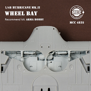 Additions (3D resin printing) 1/48 Hawker Hurricane Mk.II Wheel bay (designed to be used with Arma Hobby kits) (MCC)