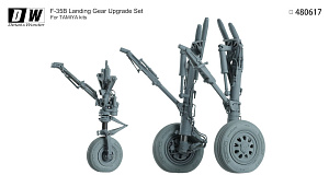 Additions (3D resin printing) 1/48 Lockheed-Martin F-35B Lightning II landing gear (designed to be used with Tamiya kits)