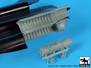 Additions (3D resin printing) 1/72 Lockheed SR-71 engine (designed to be used with Hasegawa kits)
