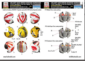 Decal 1/72 F-14A Helmet & dress sewing markings (HAD)