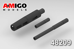 Aircraft detailing sets (brass) 1/48 Aircraft gun barrels H-37D and NR-23 of MiG-15, MiG-17 airplanes (Amigo Models)