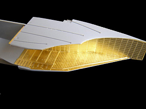 Photo Etching Kit Mikoyan MiG-25RBT/MiG-25RB/MiG-25PD/MiG-25RBF air intakes (designed to be used with ICM UA UK kits) (Metallic Details)