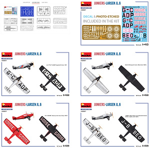 Model kit 1/48 Junkers-Larsen JL.6 (4x camo) (MiniArt)