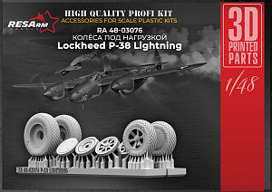 Additions (3D resin printing) 1/48 Lockheed P-38 Lightning (under load)  (RESArm)