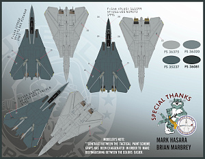Decal 1/48  'Color & Markings of US Navy Grumman F-14 Tomcats Part IX'  (Furball Aero-Design)