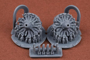 Additions (3D resin printing) 1/72 Bristol Blenheim Mk.I/Mk.IV (Mercury) engine set (designed to be used with Airfix kits)