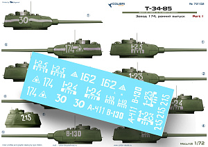 Decal 1/72 T-34-85 factory 174. Part I (Colibri Decals)