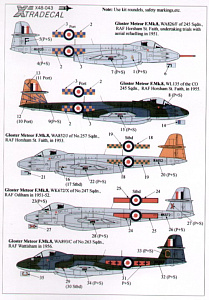 Decal 1/48 Gloster Meteor F.8 (Xtradecal)