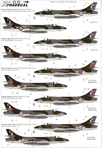 Decal 1/48 Hawker Hunter FGA.9/FR.10 (Xtradecal)