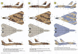 Decal 1/32 Grumman F-14A Tomcats (6) (Techmod)