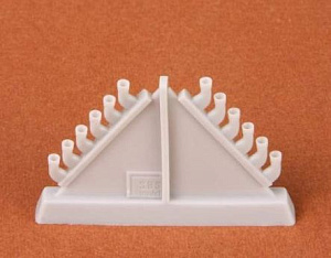 Additions (3D resin printing) 1/48 Supermarine Spitfire PR Mk.XIX exhaust (round) (designed to be used with Airfix kits)