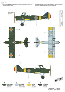 Model kit 1/72 Fleet F-10G Decals 3 x Rumanian (Frrom-Azur)