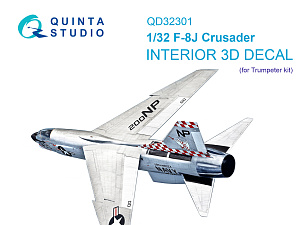 F-8J Crusader 3D-Printed & coloured Interior on decal paper (Trumpeter)