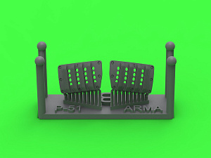 Aircraft detailing sets (resin) 1/72 P-51 Mustang - carburator air filter cover - RAF louvred type - version B (Arma Hobby)