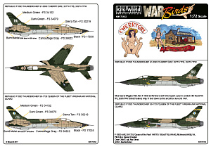 Decal 1/72 REPUBLIC F105D THUNDERCHIEF 61-0069 CHERRY GIRL (Kits-World)