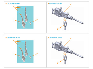Browning .50 AN_M2 (flexible) Machine Gun, 2 pcs (for all kits)