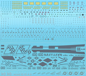 Decal 1/48 "Phantom shades of gray" - Low Viz F-4J/N/S, 7 Markings (Cut then Add)
