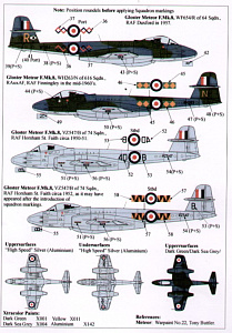 Decal 1/48 Gloster Meteor F.8 (Xtradecal)