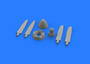 Additions (3D resin printing) 1/32 North-American P-51D Mustang New Tool propeller (designed to be used with Revell kits) 