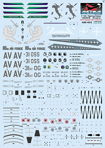 Decal 1/72 Lockheed-Martin F-16C Aviano (Astra Decals)
