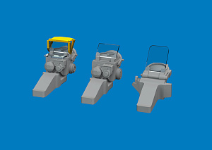 Additions (3D resin printing) 1/72 North-American P-51D Mustang gun sights (3D-Printed) 1/72 (designed to be used with Arma Hobby kits)