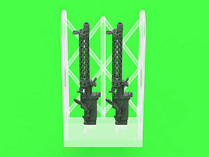 Aircraft detailing sets (resin) 1/72 German WW I machine gun Spandau LMG 08/15 (2 pcs) - with LONG charging handle - complete guns incl. 3D resin & brass parts