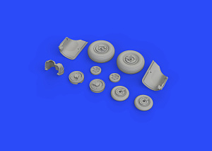 Additions (3D resin printing) 1/48  Mikoyan MiG-23ML wheels (designed to be used with Eduard kits and Trumpeter kits) 