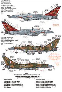 Decal 1/32Eurofighter Typhoon FGR.4 29(F) Squadron 2015 Anniversary/Display (2) (Xtradecal)