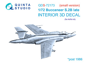 Blackburn Buccanneer S.2B Late 3D-Printed & coloured Interior on decal paper (Airfix) (small version)