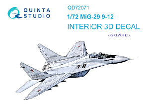 MiG-29 9-12 3D-Printed & coloured Interior on decal paper (GWH)
