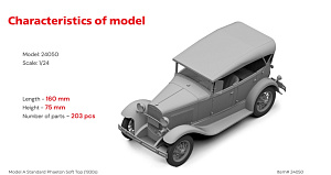 Model kit 1/24 Model A Standard Phaeton Soft Top (1930s) (ICM)