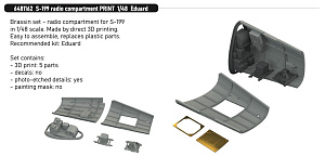 Additions (3D resin printing) 1/48 Avia S-199 radio compartment (3D-Printed) 1/48 (designed to be used with Eduard kits)