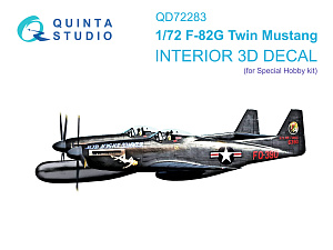 F-82G Twin Mustang 3D-Printed & coloured Interior on decal paper (Special Hobby)